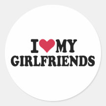 Amo a mis novias pegatina