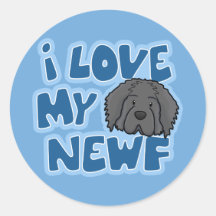 Amo a mis pegatinas de Newf