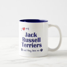 Amo a mis terrieres de Jack Russell (los perros mú Taza