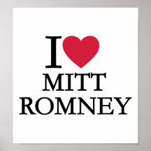 Amo a Mitt Romney Posters