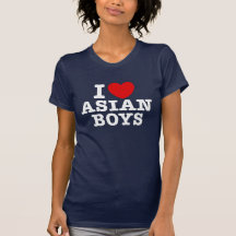 Amo a muchachos asiáticos camiseta
