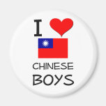 Amo a muchachos chinos iman de frigorífico
