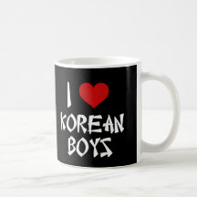 Amo a muchachos coreanos taza de café