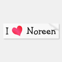Amo a Noreen Pegatina De Parachoque