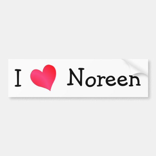 Amo a Noreen Pegatina De Parachoque