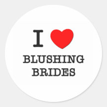 Amo a novias de ruborización etiqueta