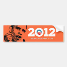Amo a Obama 2012 Etiqueta De Parachoque