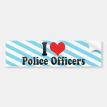 Amo a oficiales de policía pegatina de parachoque