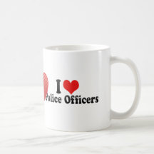 Amo a oficiales de policía taza