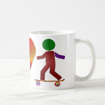 Amo a patinadores taza