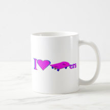 Amo a patinadores taza de café