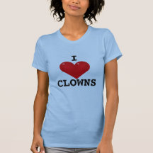 Amo a payasos camisetas