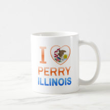 Amo a Perry, IL Tazas De Café