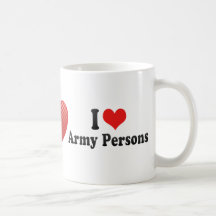 Amo a personas del ejército tazas