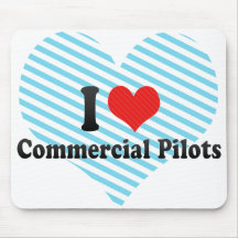 Amo a pilotos comerciales tapete de ratón