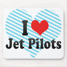 Amo a pilotos de jet tapete de ratón