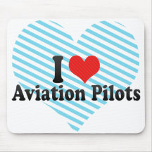 Amo a pilotos de la aviación alfombrilla de raton