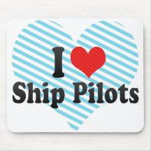 Amo a pilotos de la nave alfombrillas de ratones