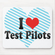 Amo a pilotos de prueba tapetes de ratones
