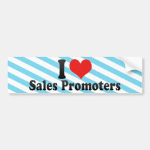 Amo a promotores de las ventas etiqueta de parachoque
