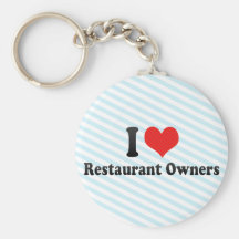 Amo a propietarios de restaurante llavero personalizado