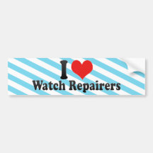 Amo a reparadores del reloj pegatina de parachoque