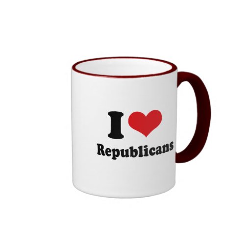 AMO A REPUBLICANOS TAZA DE CAFÉ