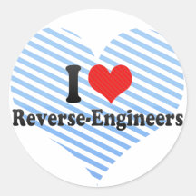 Amo a Reverso-Ingenieros Pegatinas