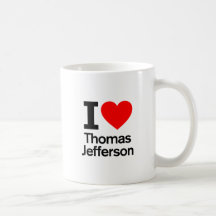 Amo a Thomas Jefferson Tazas De Café