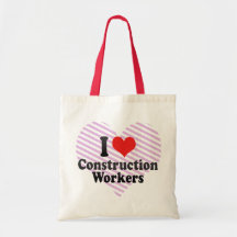 Amo a trabajadores de construcción bolsa