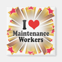 Amo a trabajadores del mantenimiento imán de nevera
