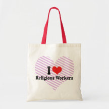 Amo a trabajadores religiosos bolsa