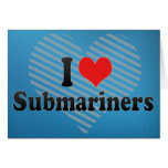 Amo a tripulantes de submarino tarjetas