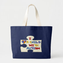 Amo a un niño con autismo bolsa de mano