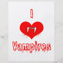 Amo a vampiros (del corazón) tarjetones