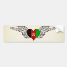 Amo Afganistan - alas Pegatina De Parachoque