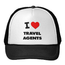 Amo agentes de viajes gorro de camionero