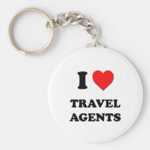 Amo agentes de viajes llaveros personalizados