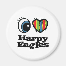Amo águilas de Harpy (del corazón) Imán Para Frigorífico