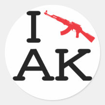 Amo AK - AK47 - 6 pegatinas de PK