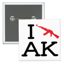 Amo AK - AK47 - botón cuadrado Pin