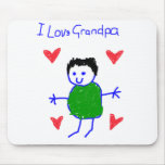Amo al abuelo alfombrillas de ratón