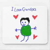 Amo al abuelo alfombrillas de ratón