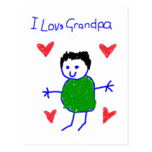 Amo al abuelo tarjetas postales