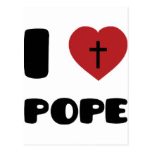 Amo al papa tarjetas postales