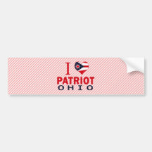 Amo al patriota, Ohio Etiqueta De Parachoque