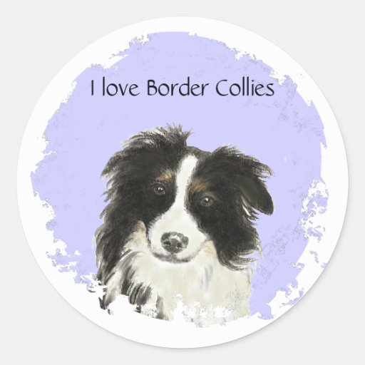 Amo al pegatina de los borderes collies
