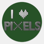 Amo al pegatina de los pixeles