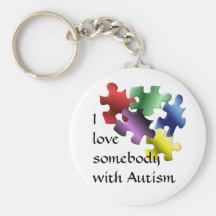 Amo alguien con autismo llavero