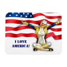 Amo América. Imán patriótico del regalo Pin-Para a
